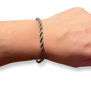 🤯5/$20🤯 Vintage Korea Silver Twist Bracelet